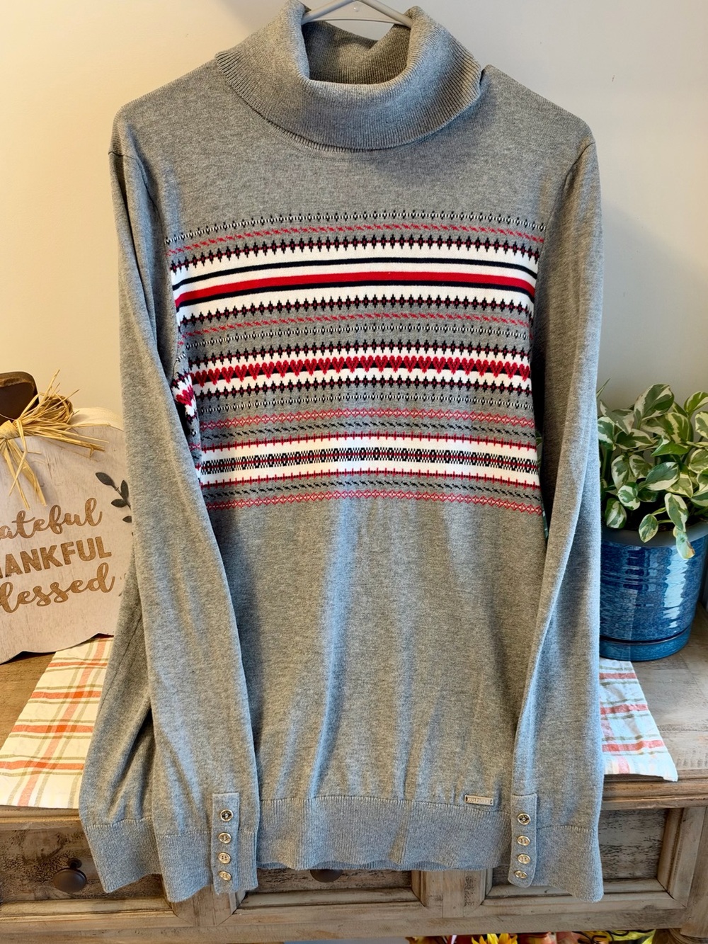 Tommy Hilfiger Women’s Ski Fair Isle Turtleneck Sweater